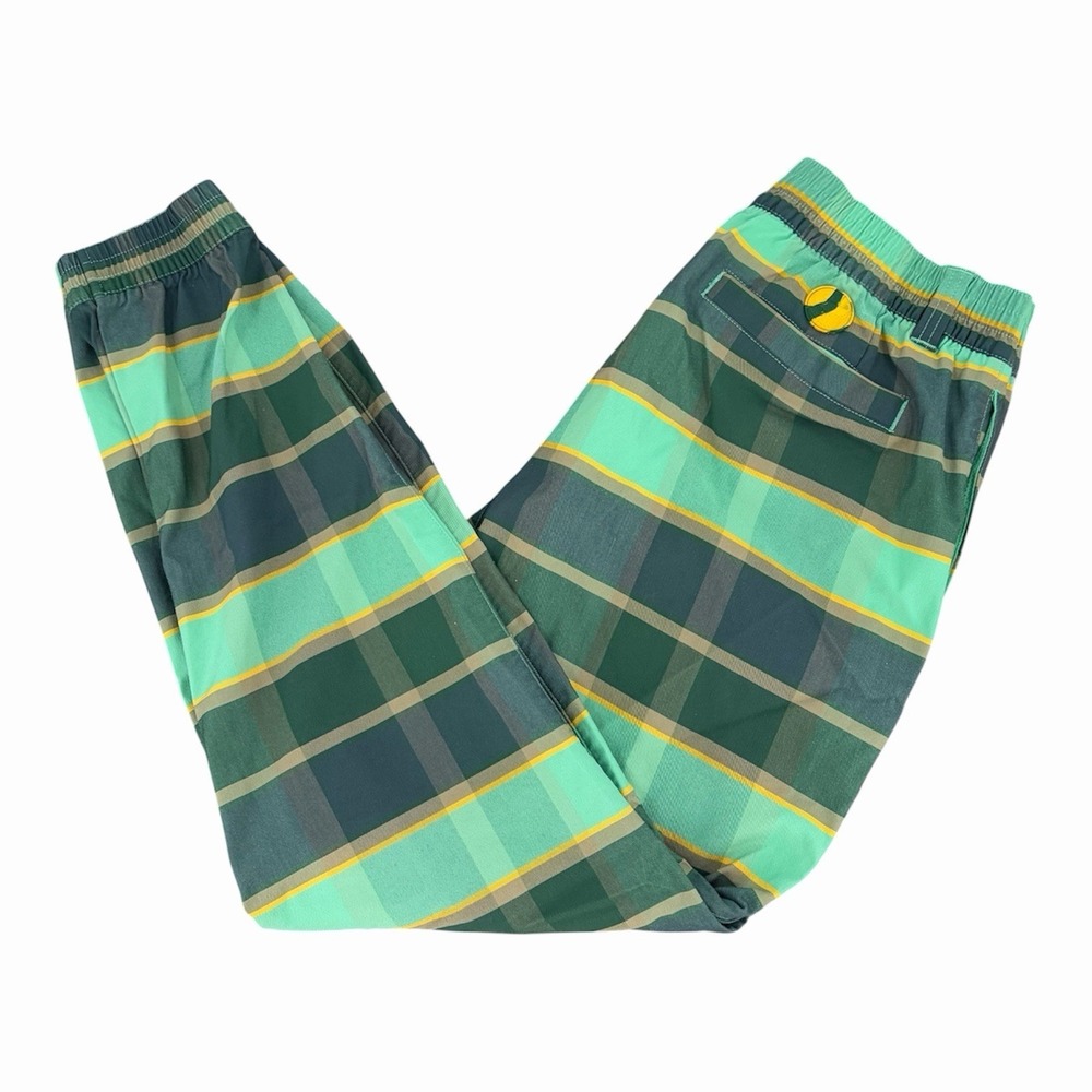 Nike Dri-FIT Unscripted Phoenix Golf Jogger Pants Medium Slim Green Plaid Jordan